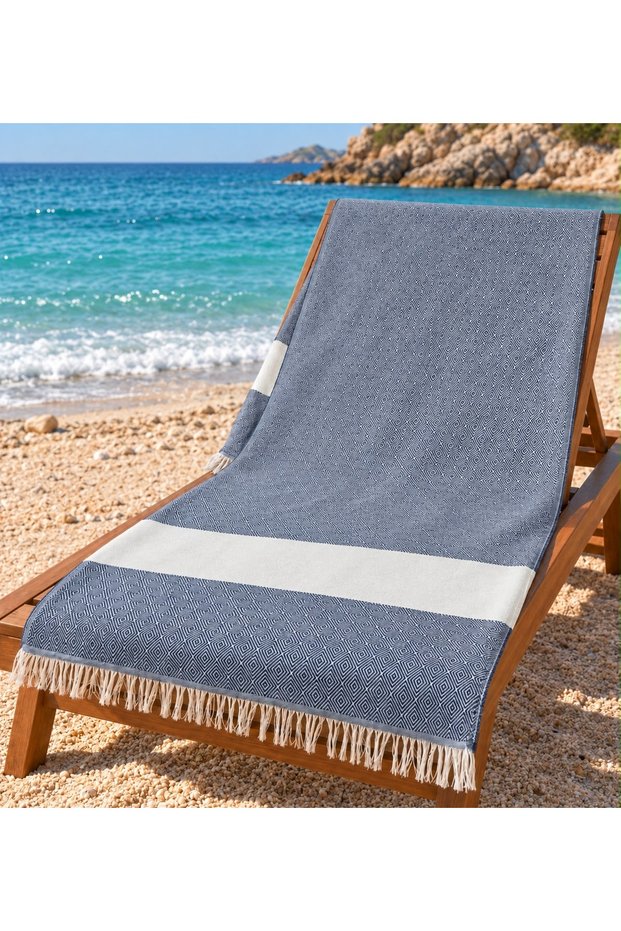 COTTON DIAMOND-PATTERNED PEŞTEMAL