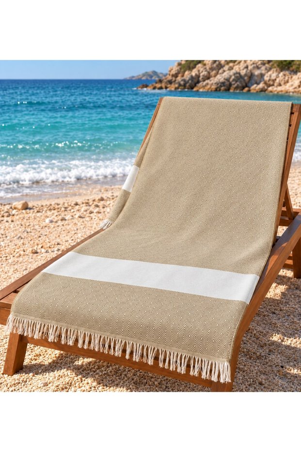 COTTON DIAMOND-PATTERNED PEŞTEMAL