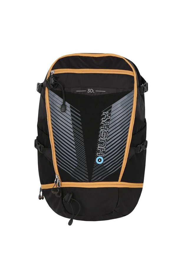 Cingy 30L Ergonomic Raincoat-Equipped Black Hiking and Trekking Backpack