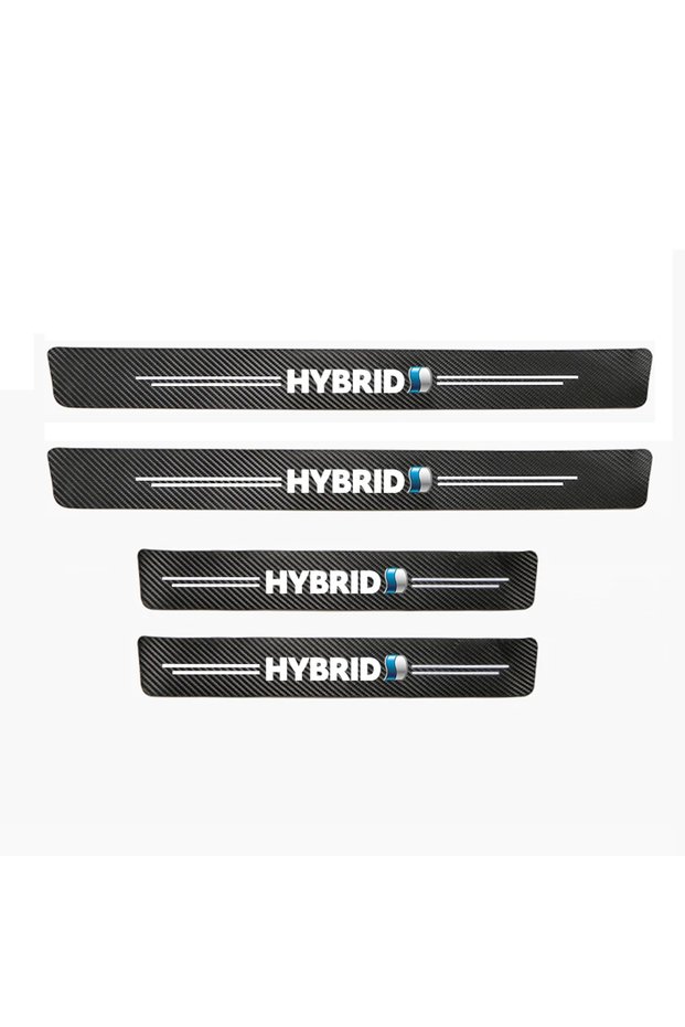 MKT-HYBRID B-4pcs Car Stickers Door Sill Strips Pedals Carbon Fiber Protection Strips for HYBRID Toy