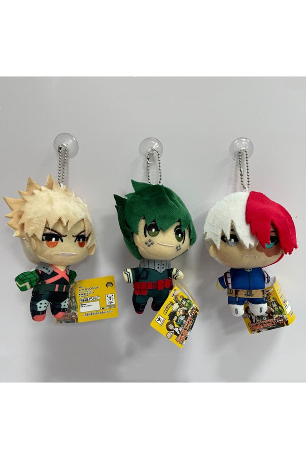 10cm 3pcs My Hero Academia 10CM Cute Plush Anime Doll Small Pendant Backpack Decoration Japan