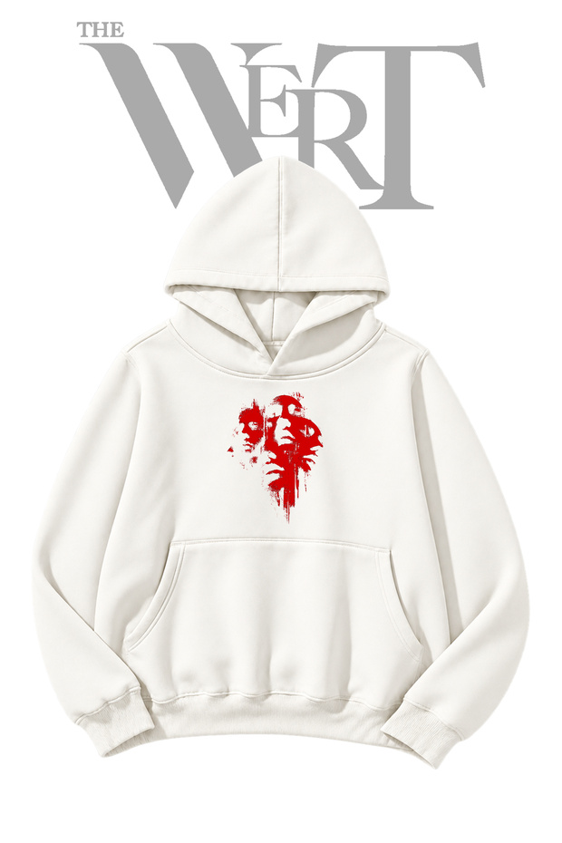Slipknot "Faces" Pre-Printed White Hooded Sweatshirt (2-Ply)