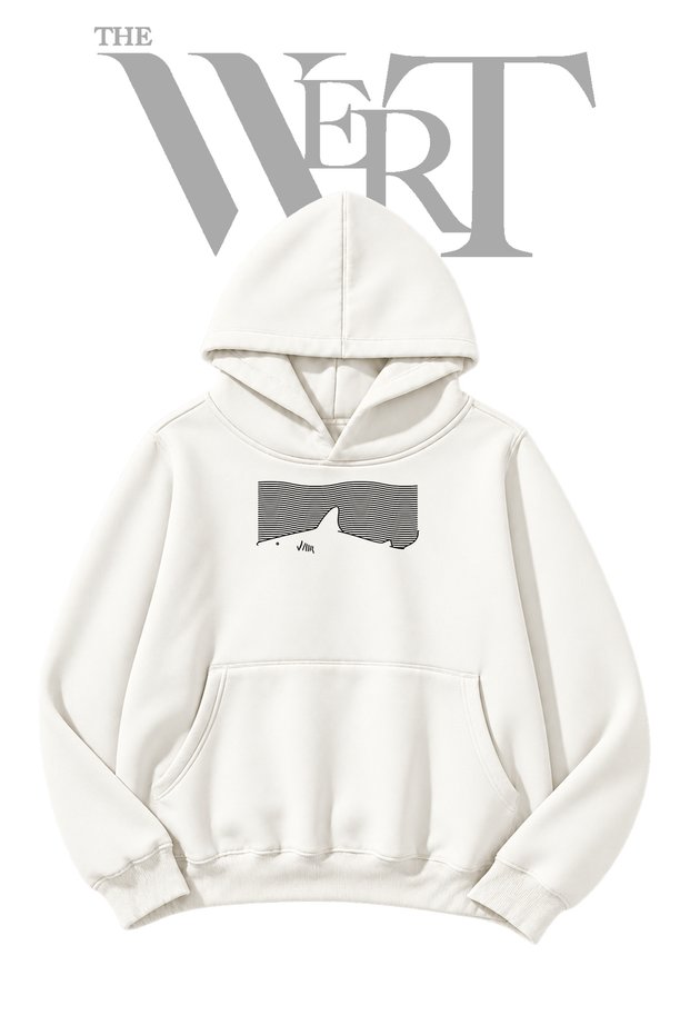 Jaws Shark Pre-Printed White Hooded Sweatshirt (2-Ply)
