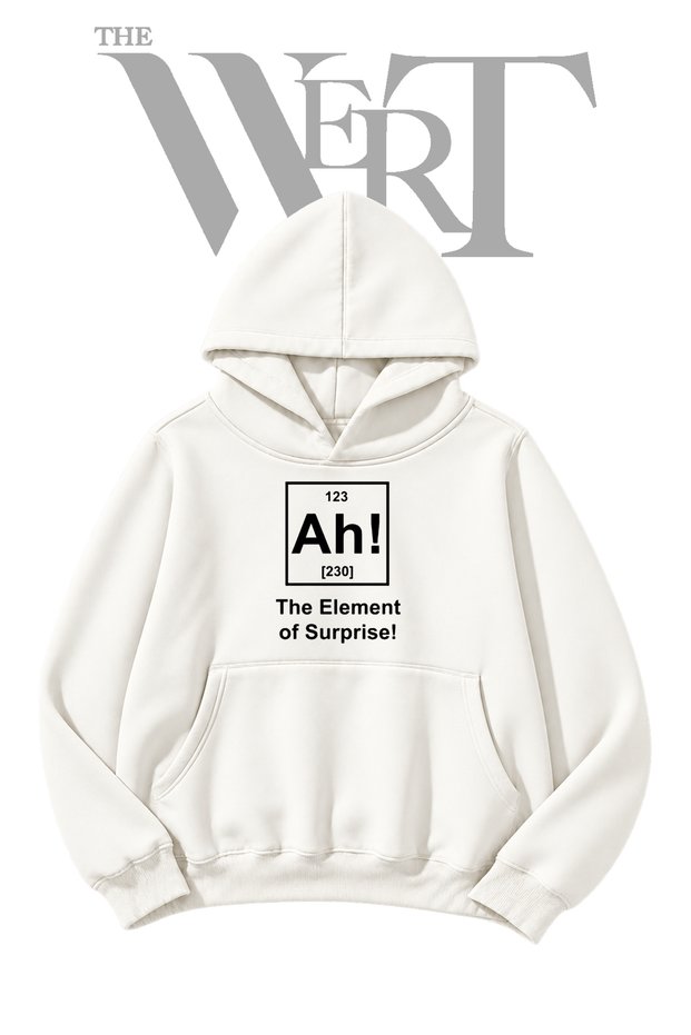 Element Surpriz Pre-Printed White Hooded Sweatshirt (2-Ply)
