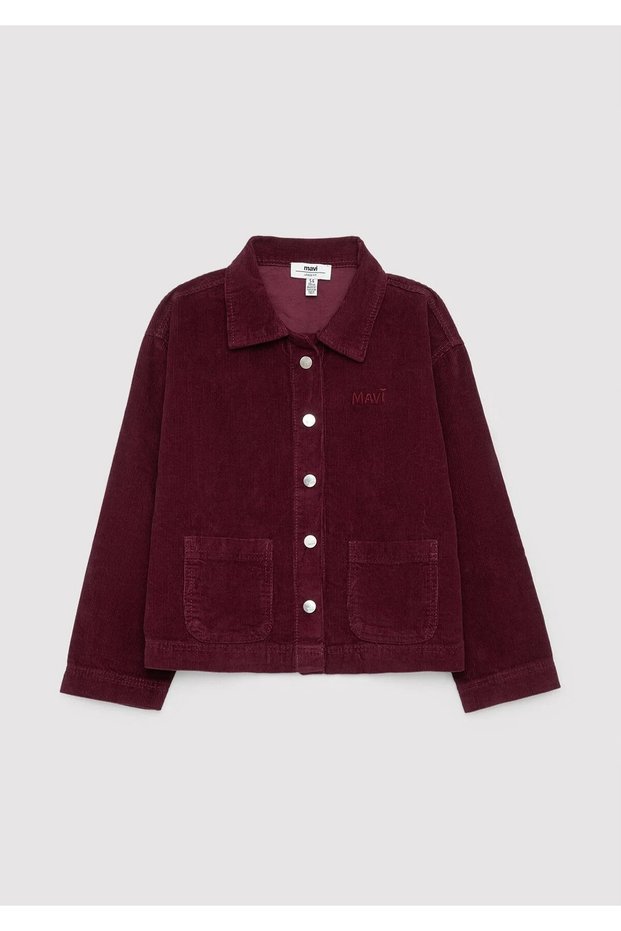 Girls' Burgundy Velvet Shirt, Winter Burgundy Shirt