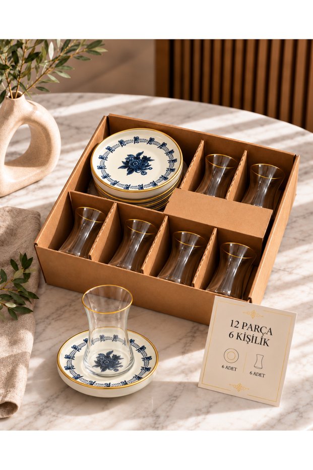 Flowers Regeria 12-Piece Tea Set for 6 People
