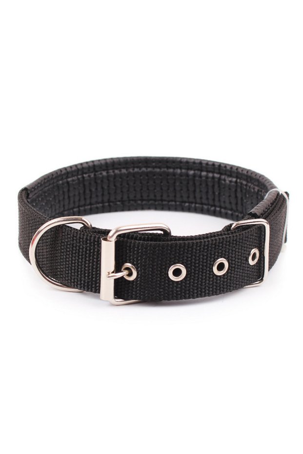S black Solid Dog Collars Nylon Dog Collar For Small Medium Large Dogs Teddy Keji Pitbull Bulldog B