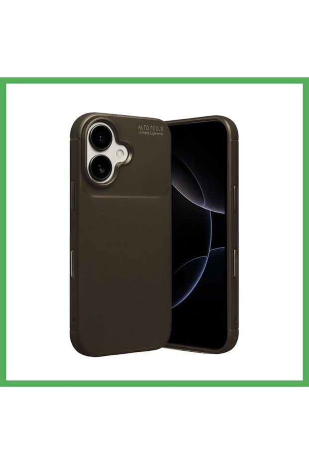 iPhone 17 Compatible Auto Focus Carbon Case - Brown BEZOSS