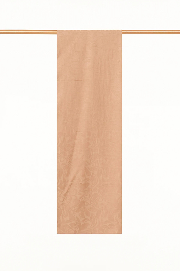 Beige Cotton Shawl with Abstract Floral Print