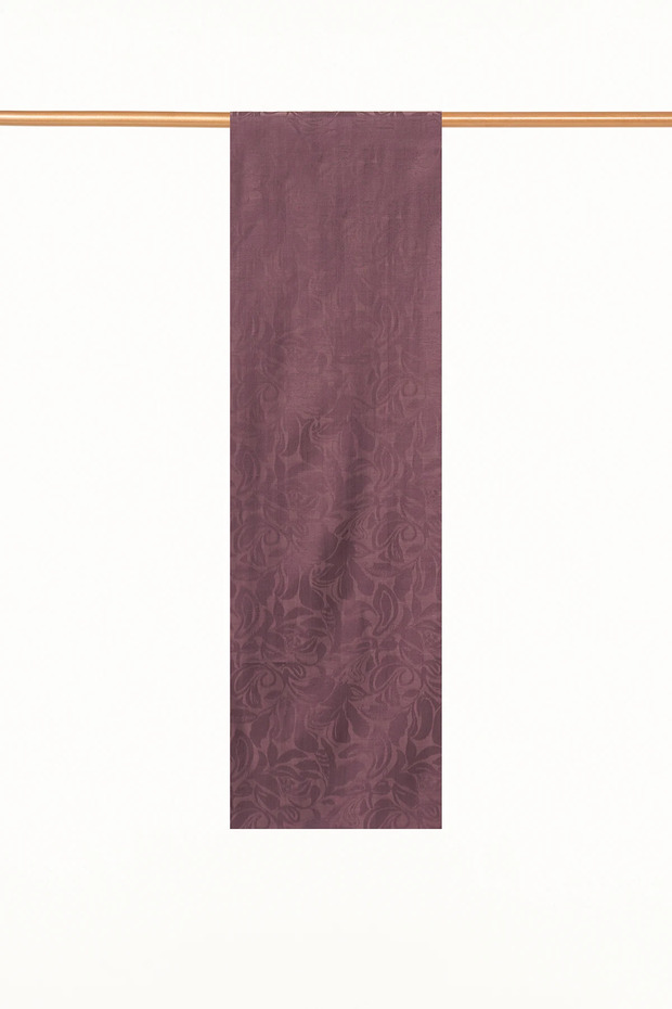 Cotton Shawl with Abstract Floral Print, Plum