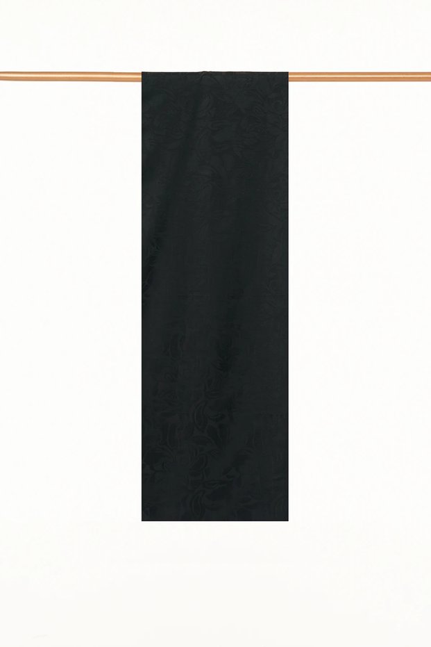 Black Cotton Shawl with Abstract Floral Print