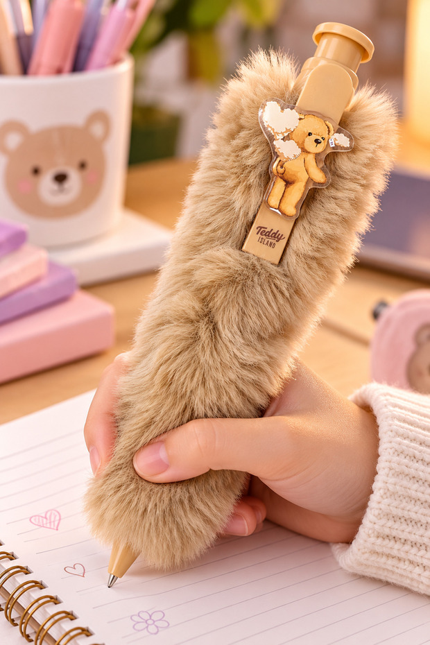Teddy Large Soft Plush Pen, 28 cm Teddy Bear Print Pen VD080