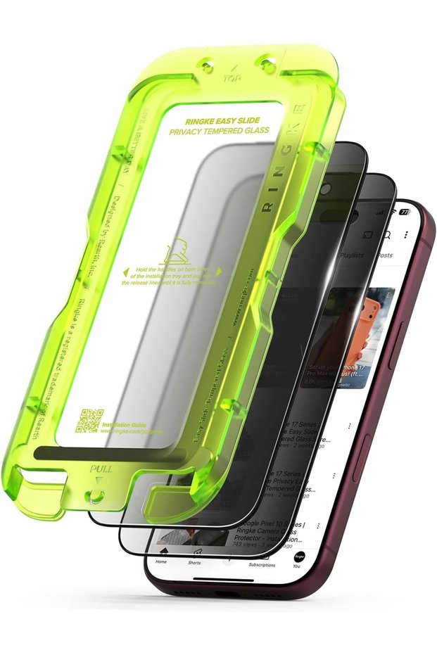 Screen Protectors For iPhone 18 Pro | Easy Slide Privacy Tempered Glass | 2 Pack, W Installation Jig