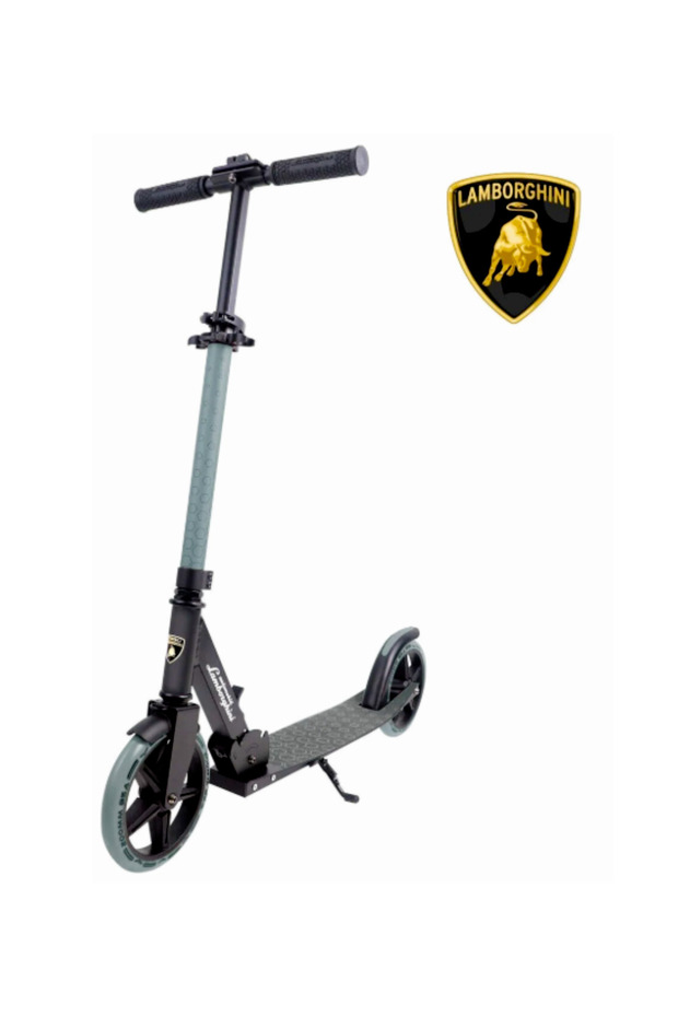 L6-200 Big Wheel Kick Scooter for Kids & Teens, 200mm PU Wheels, 3-Position Adjustable Handlebar, Easy Folding, 100 kg – GREY