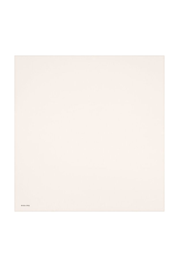 Beige Solid Color Twill Silk Scarf