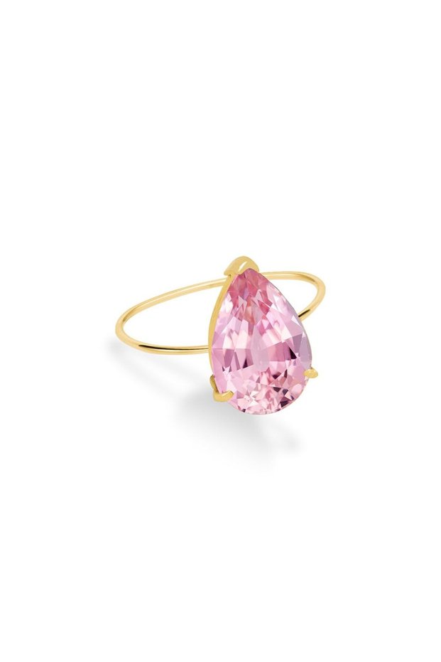 18Kt Gold Ring with Pear Shape Birthstone Size 54 R1YK5_october