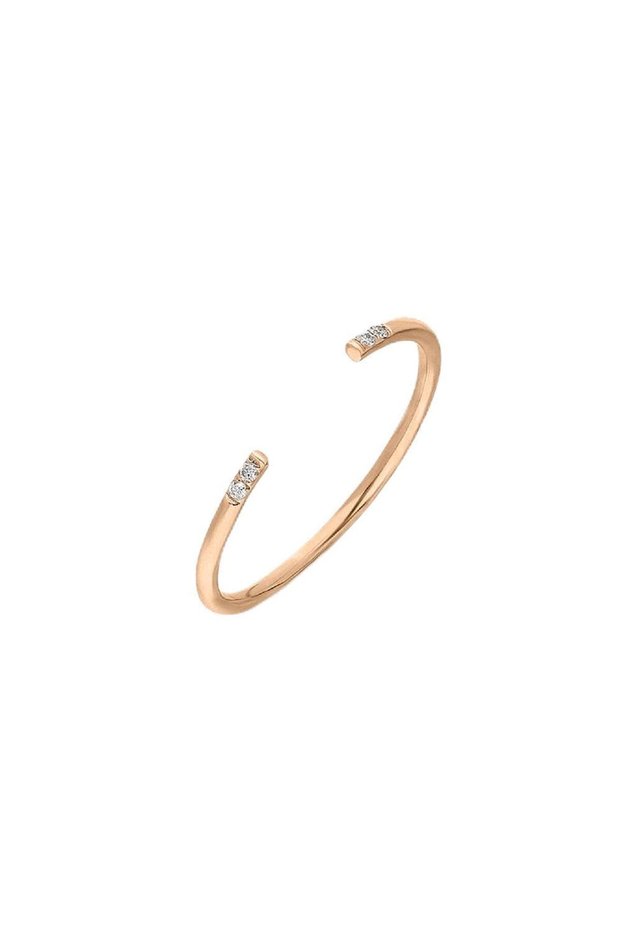 Diamond 18Kt Pink Gold Ring with White & Black Diamonds DR1Y142_whitediamonds