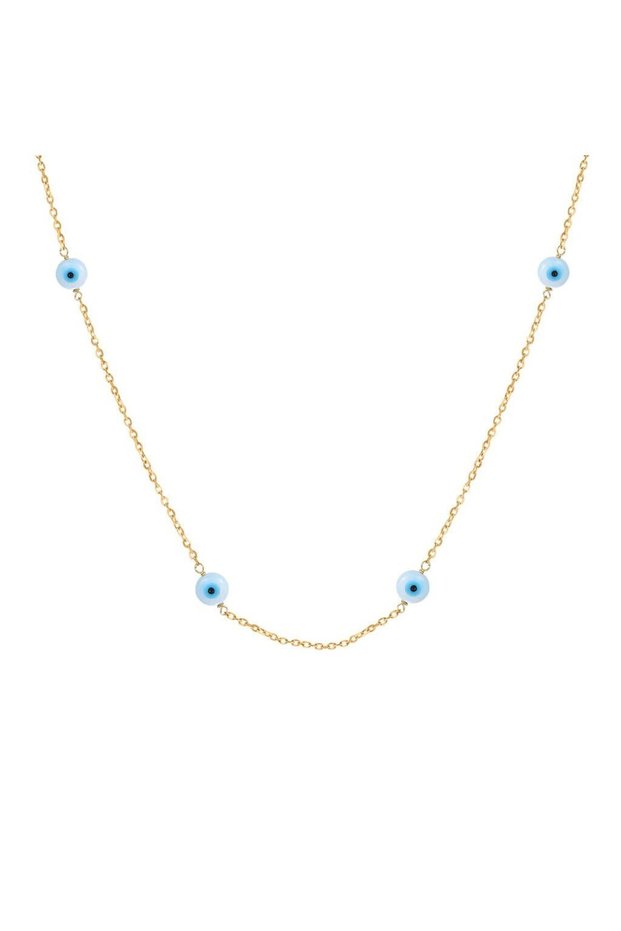 , Necklace, 4 Eye Stones, Elegant Modern Design