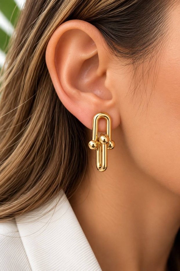 VIP Model Zircon Stone Non-Tarnishing Hoop Earrings