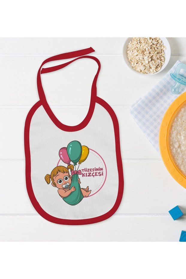 Bk Kids Tiizesinin Girl-Designed Red Baby Bib - 1 En124685
