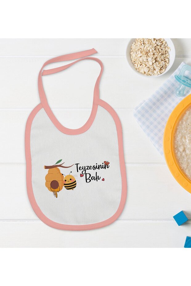 BK Kids Pink Baby Bib with "Auntie's Honey" Design en121313
