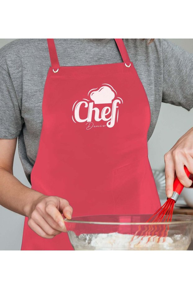 Professional Chef-Designed Red Kitchen Apron, Cook's Apron, Chef's Apron, Home Gift en131384