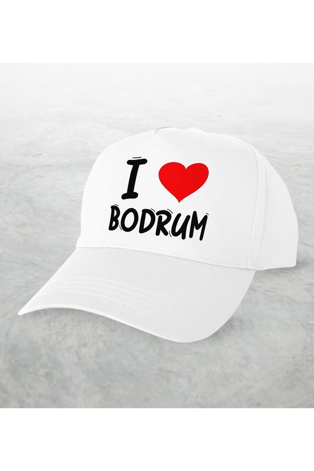"I Love Bodrum" White Hat - Model 1