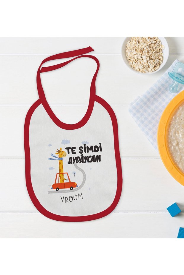 BK Kids Te Now Designer Red Baby Bib - 1 en124672