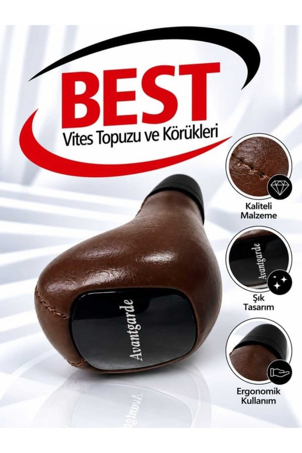 Mercedes W202/203/209/210/211 Automatic Gear Shift Knob, Wood-Look, Brown Leather (AVANTGARDE)