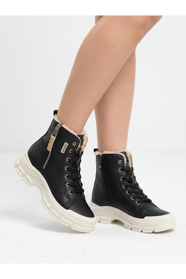 Women's Wool-Lined Orthopedic Boots with Non-Slip Soles and Zip-Up Boots