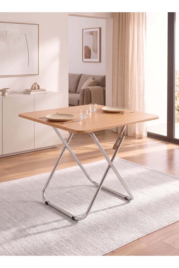 طاولة طعام مربعة قابلة للطي، أبعادها 70 × 70 × 74 سم، تصميم موفر للمساحة، يمكن استخدامها في المطبخ أو المكتب أو في الأماكن الخارجية.