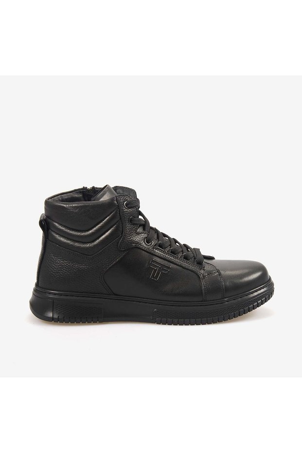 Men's Genuine Leather Lace-Up Boot with Rubber Sole 4158