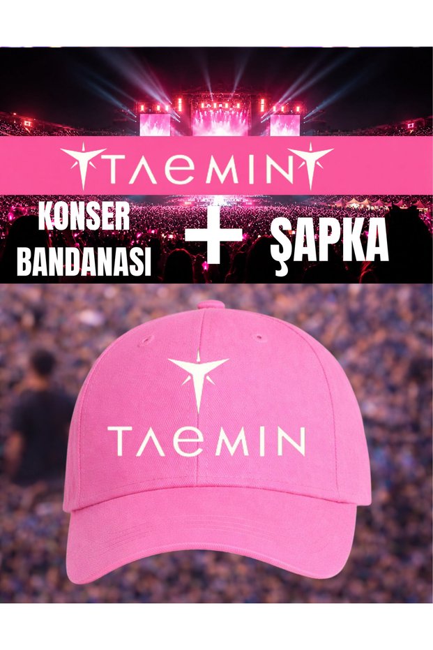 Taemin Printed Bandana Hat, Specially Designed Concert-Themed Hat