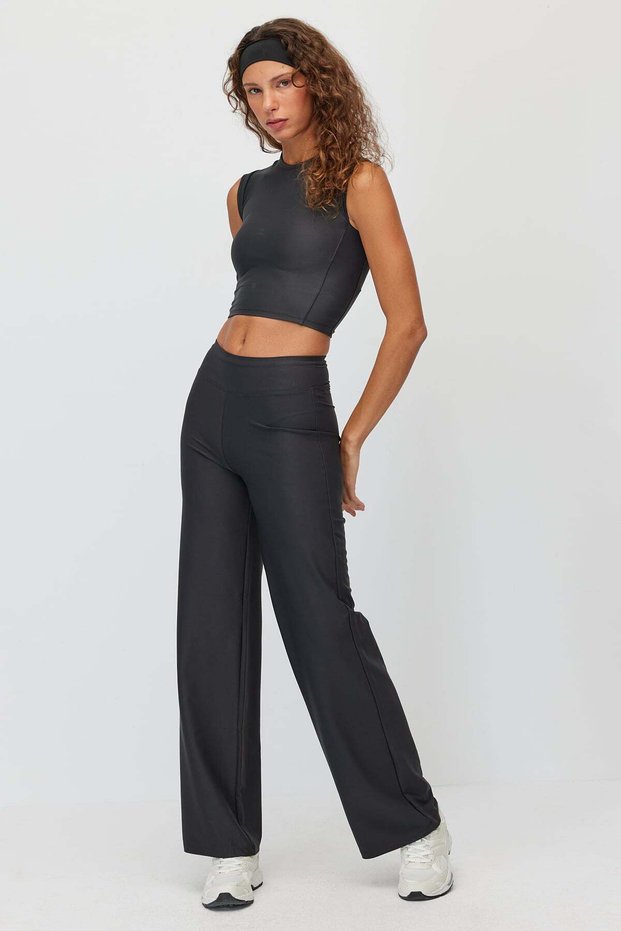 Women's High-Waisted Wide Leg Athletic Leggings