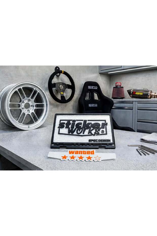 Wanted: White-Background License Plate Holder - ORANGE