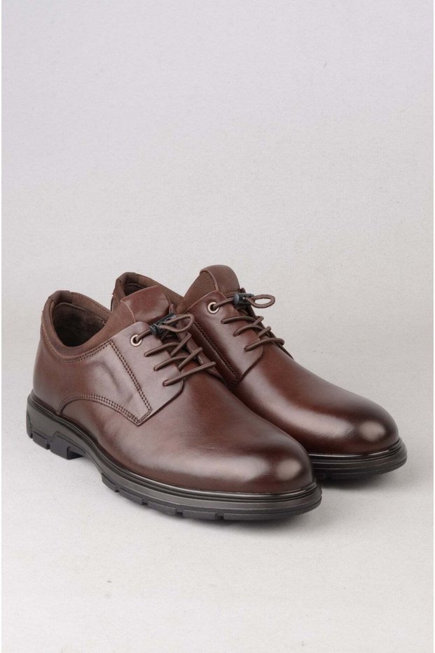 DR. JELL'S 6K3122 GENUINE LEATHER ANATOMICAL MEN'S SHOES, BROWN