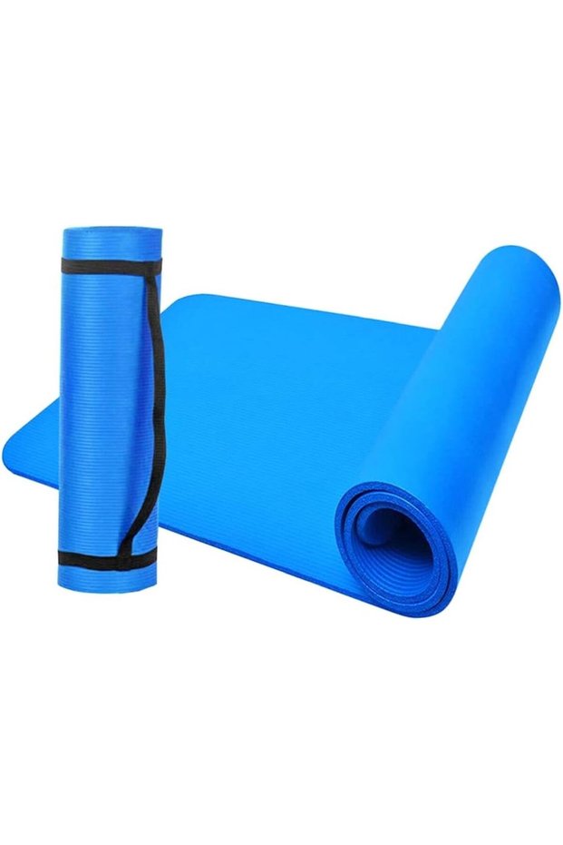 Yoga Mat, 10 mm Thickness, Blue