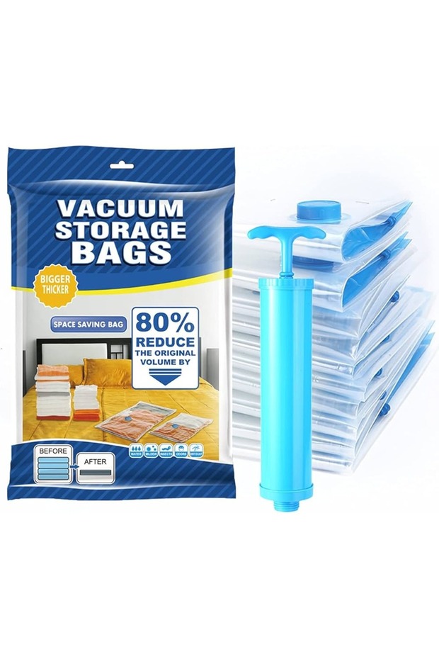 5 Pcs Vacuum Storage Bags with Hand Pump