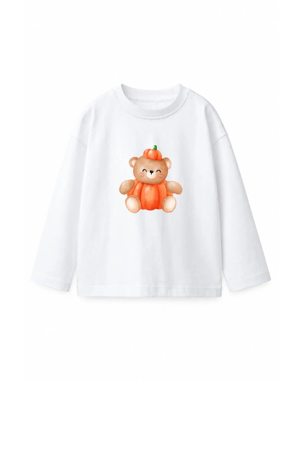 Halloween-Printed Long-Sleeve Kids' T-Shirt