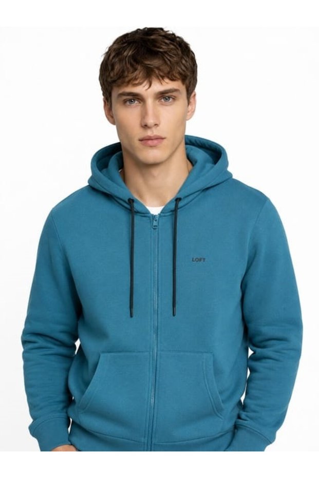 Men's Cardigan LF2044040 PETROL BLUE