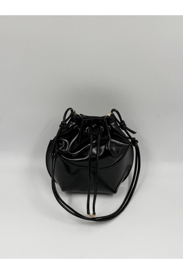 Lucia Model Adjustable Knot-Strap Bucket Bag