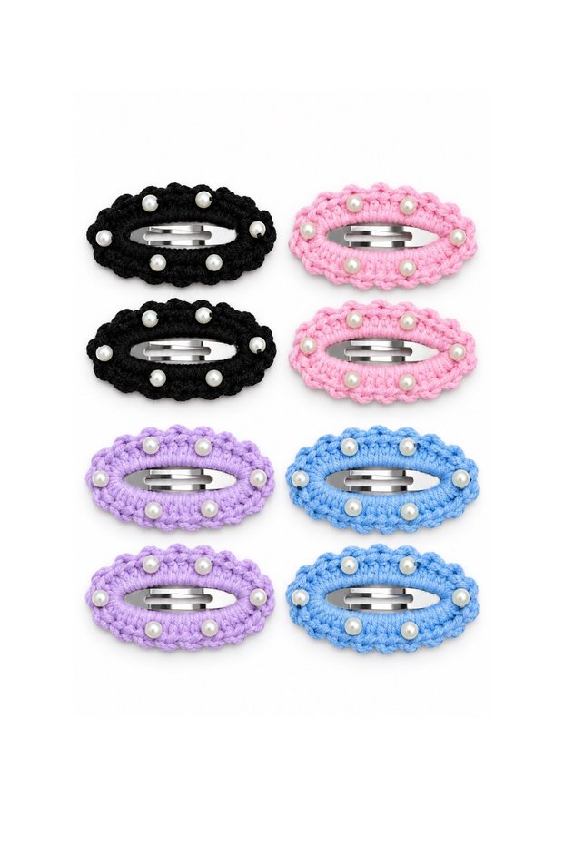 Girls' Buckled Hair Clip Set (Set of 8)