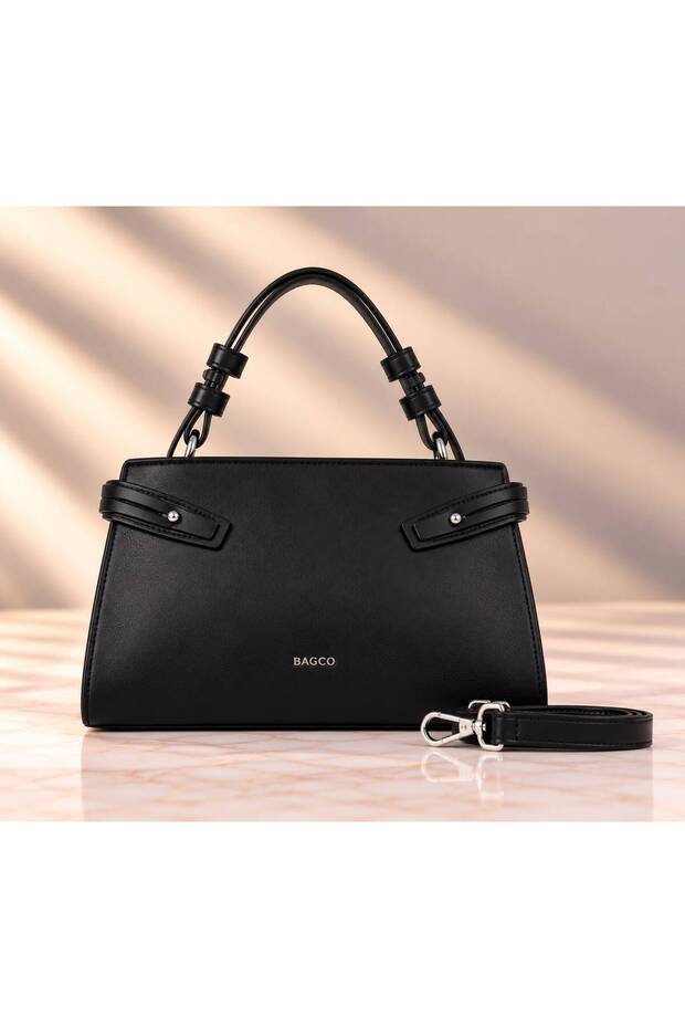 Textured Handheld Logo Tote Bag