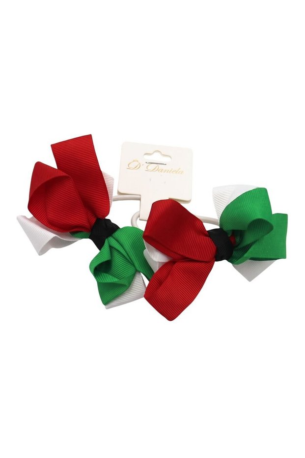 UAE National Flag Small Ribbon Bow Clip Set of 2