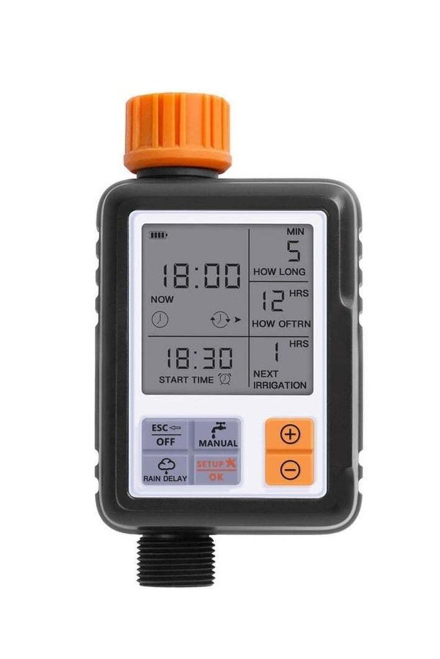 Large LCD Automatic Water Timer for Garden Irrigation System, Waterproof Digital Sprinkler Timer wit