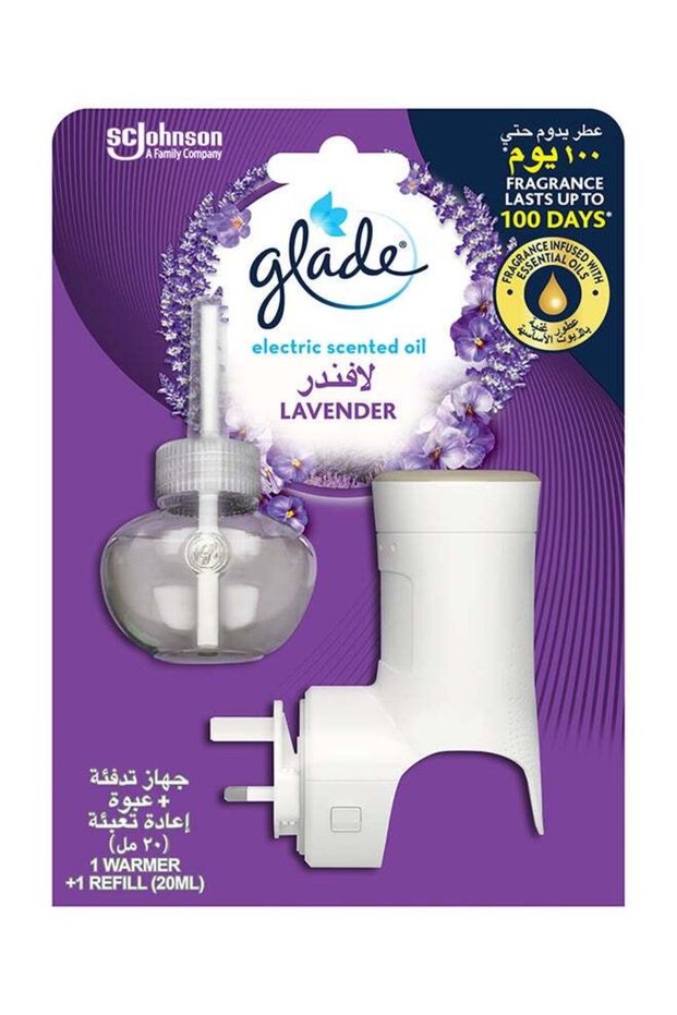 عبوة إعادة تعبئة زيت عطري برائحة اللافندر الكهربائية مع حامل