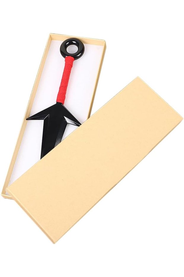 Zibuyu Anime Kunai Cosplay Prop PVC Black Satin Grip Handle