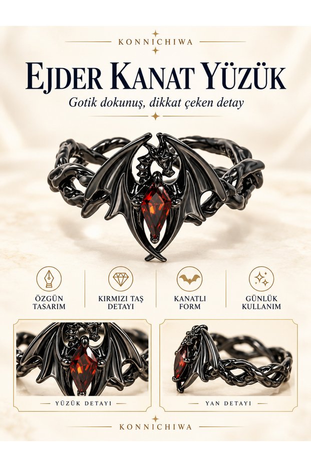 Gothic Ring with Dragon Design – 4 Different Styles – A POWERFUL SYMBOL, A DISTINCTIVE STYLE!