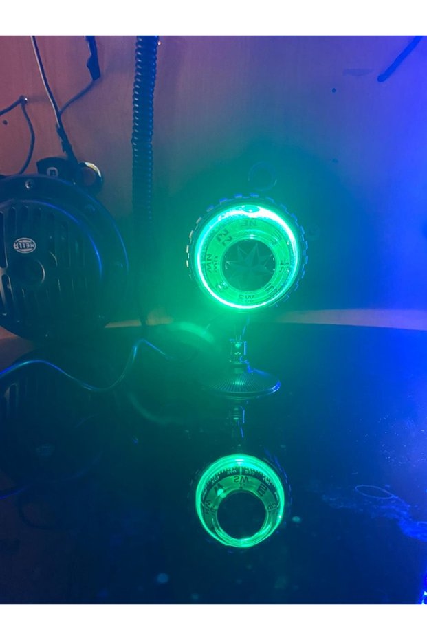 In-Car Compass with Light and Suction Cup