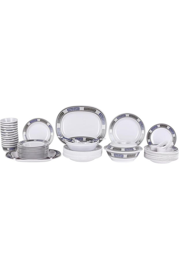 70pcs Melamineware Dinner Set- RF12675 Includes Deep, Flat and Oval Plates, Serving Bowls
